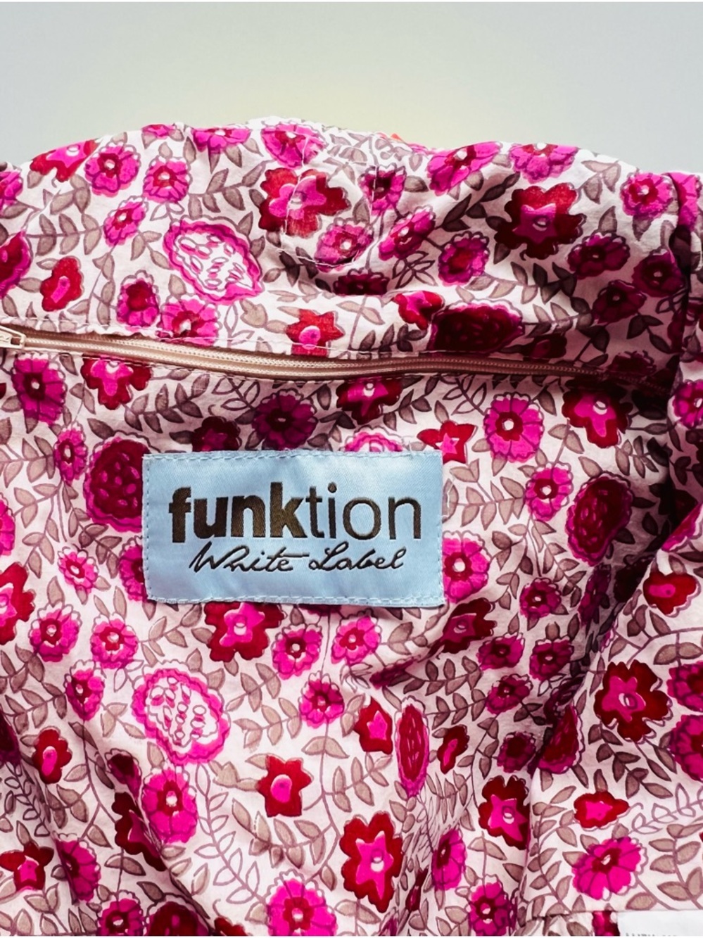 FUNKTION White Label‎ Patchwork Ruffle Tote Bag Floral Boho Cotton Shoulder Bag - Picture 4 of 10